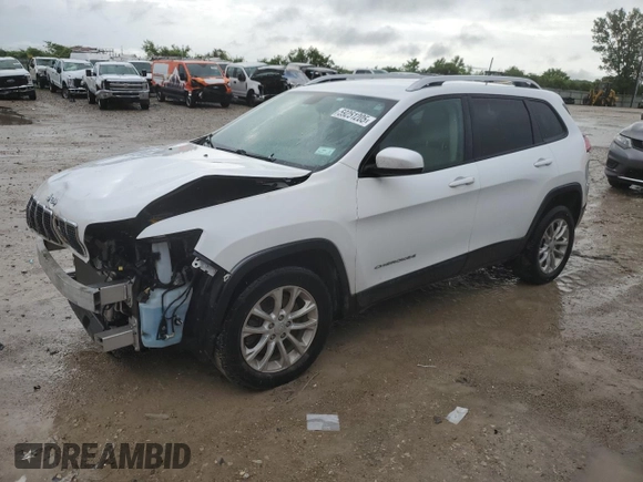 2020 Jeep Cherokee Latitude z VIN 1C4PJLCB8LD525489, wystawiony jako Copart lot #59251205 z przebiegiem 60 046 mil mil oraz Szkoda całkowita • Salvage title. Historia ofert i sprzedaży dostępna na DreamBid. Obrazek 1.