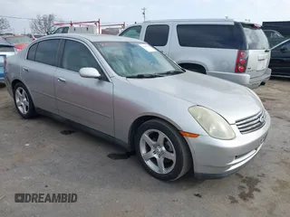 2003 Infiniti G35 w/Leather with VIN JNKCV51E23M300480, listed as a IAAI auction lot 41447349 with 282,507 mi miles. Bid and sale history available at carsss.com. Image 1.