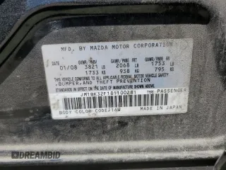 2008 Mazda 3 i Sport with VIN JM1BK32F181100281, listed as a Copart auction lot 50006605 with 134,554 mi miles and Salvage Title. Bid and sale history available at carsss.com. Image 15.