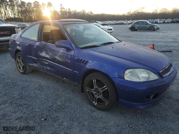 2000 Honda Civic Si with VIN 1HGEM1153YL097118, listed as a Copart auction lot 41491865 with 280,506 mi miles and Salvage Title. Bid and sale history available at carsss.com. Image 4.