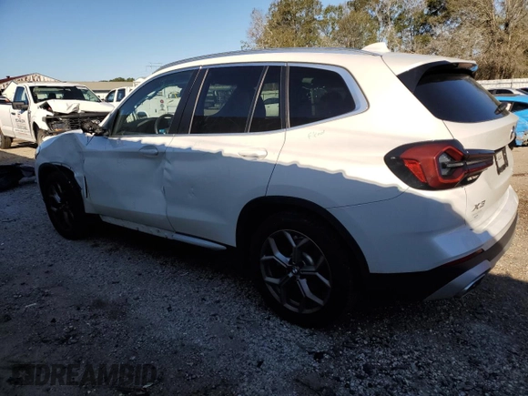 2022 BMW X3 sDrive30i with VIN WBX47DP0XNN186069, listed as a Copart auction lot 87093994 with 22,205 mi miles and Salvage Title. Bid and sale history available at DreamBid. Image 2.