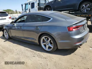2018 Audi A5 Sportback Premium with VIN WAUDNCF51JA130255, listed as a Copart auction lot 69116454 with 58,292 mi miles and Salvage Title. Bid and sale history available at carsss.com. Image 2.