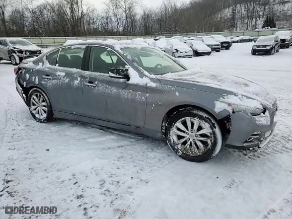 2014 Infiniti Q50 Hybrid Premium with VIN JN1AV7AR1EM701421, listed as a Copart auction lot 88671445 with 112,145 mi miles and Salvage Title. Bid and sale history available at carsss.com. Image 10.