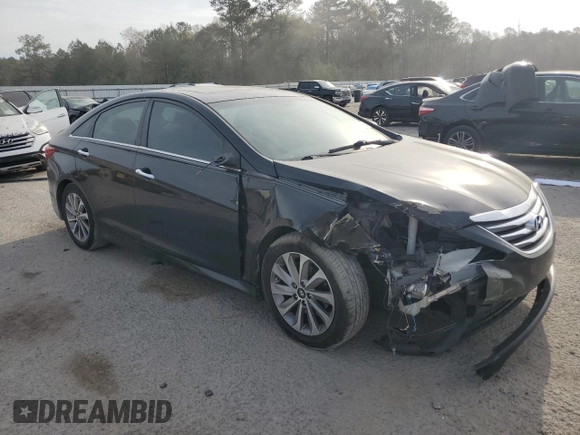 2014 Hyundai Sonata SE with VIN 5NPEC4AC9EH885838, listed as a Copart auction lot 50778745 with 150,548 mi miles and Salvage Title. Bid and sale history available at DreamBid. Image 4.