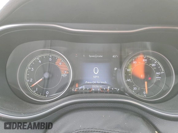 2020 Jeep Cherokee Trailhawk Elite with VIN 1C4PJMBN1LD533239, listed as a Copart auction lot 46364644 with 35,056 mi miles and . Bid and sale history available at DreamBid. Image 9.