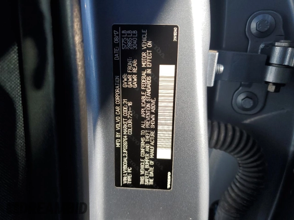 2018 Volvo S90 Inscription with VIN LVYBC0AL2JP028764, listed as a Copart auction lot 82484124 with 102,130 mi miles and Salvage Title. Bid and sale history available at carsss.com. Image 12.