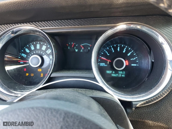 2014 Ford Mustang V6 with VIN 1ZVBP8AM1E5258846, listed as a Copart auction lot 49607335 with 98,627 mi miles and Salvage Title. Bid and sale history available at carsss.com. Image 9.