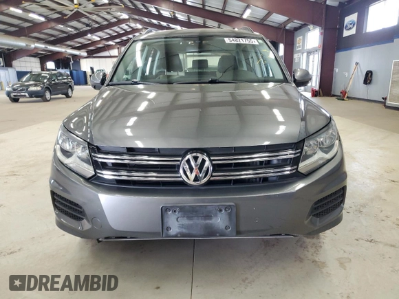 2016 Volkswagen Tiguan S with VIN WVGBV7AX7GW578033, listed as a Copart auction lot 54821755 with 127,317 mi miles and Clean Title. Bid and sale history available at DreamBid. Image 5.
