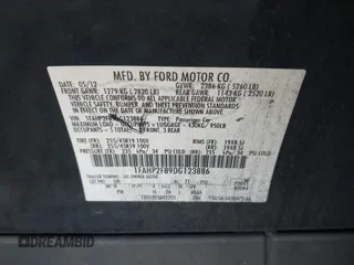 2013 Ford Taurus Limited with VIN 1FAHP2F89DG123886, listed as a IAAI auction lot 41928210 with 1 mi miles. Bid and sale history available at carsss.com. Image 9.