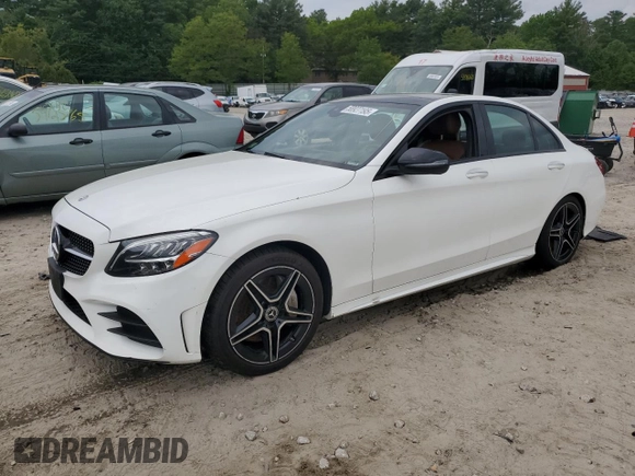 2019 Mercedes-Benz C 300 with VIN 55SWF8EB0KU284346, listed as a Copart auction lot 58927195 with Not provided miles and Salvage title. Bid and sale history available at DreamBid. Image 1.