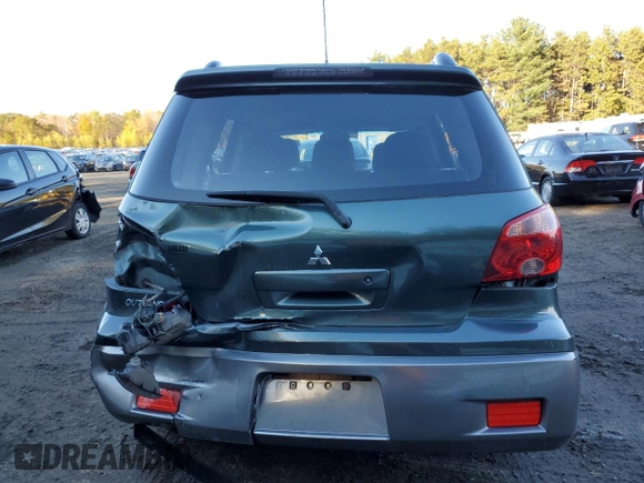 2006 Mitsubishi Outlander LS with VIN JA4LX31F66U014185, listed as a Copart auction lot 76593874 with 197,182 mi miles and Salvage Title. Bid and sale history available at carsss.com. Image 6.