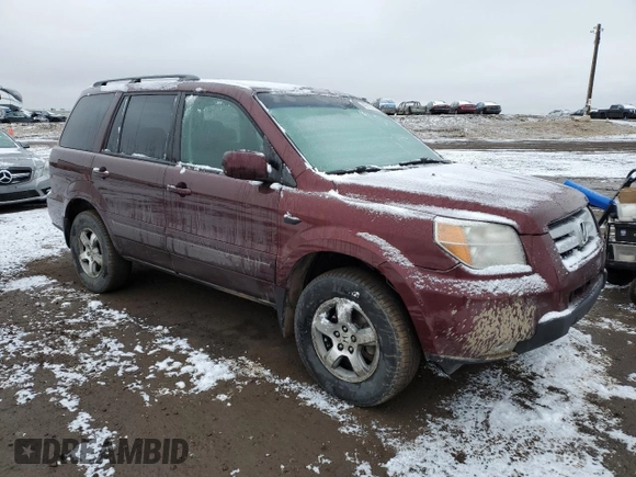 2007 Honda Pilot EX with VIN 2HKYF18407H001466, listed as a Copart auction lot 49218785 with 263,341 mi miles and Salvage Title. Bid and sale history available at DreamBid. Image 4.
