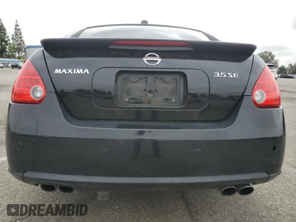 2008 Nissan Maxima SE with VIN 1N4BA41E38C809788, listed as a Copart auction lot 55996735 with Not provided miles and Salvage title. Bid and sale history available at DreamBid. Image 6.