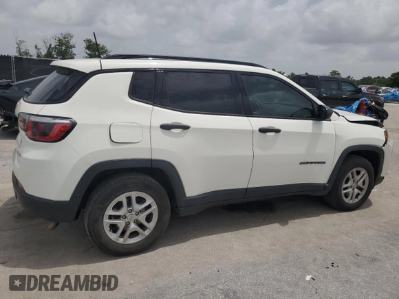 2018 Jeep Compass Sport with VIN 3C4NJCAB1JT461958, listed as a Copart auction lot 59567105 with 181,632 mi miles and Salvage title. Bid and sale history available at DreamBid. Image 3.