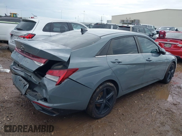 2021 Hyundai Elantra SEL with VIN KMHLN4AG6MU090007, listed as a IAAI auction lot 41457374 with 99,045 mi miles. Bid and sale history available at carsss.com. Image 4.