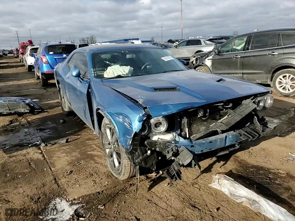 2021 Dodge Challenger SXT with VIN 2C3CDZGG2MH514513, listed as a Copart auction lot 43614575 with 55,155 mi miles and Salvage Title. Bid and sale history available at carsss.com. Image 10.