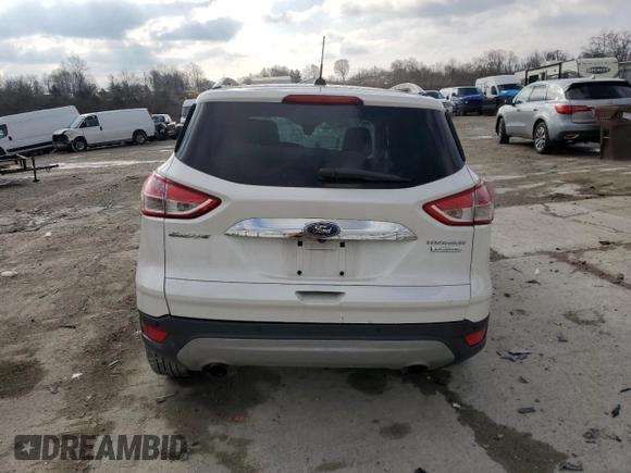 2015 Ford Escape Titanium with VIN 1FMCU0J93FUCO7834, listed as a Copart auction lot 46809885 with Not Provided miles and Salvage Title. Bid and sale history available at DreamBid. Image 6.