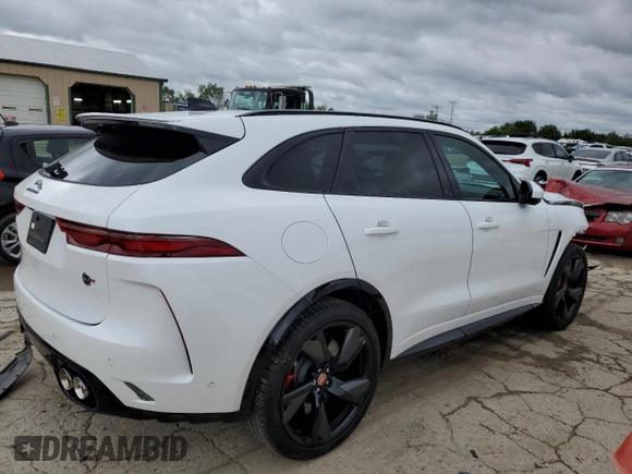 2023 Jaguar F-Pace SVR with VIN SADCZ2EE6PA712007, listed as a Copart auction lot 54000874 with 307 mi miles and Salvage Title. Bid and sale history available at DreamBid. Image 3.