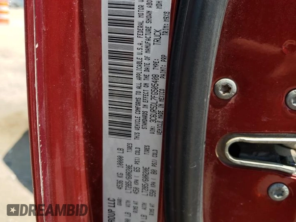 2015 Ram 2500 SLT with VIN 3C6UR5DL7FG505408, listed as a Copart auction lot 64878824 with 111,434 mi miles and Salvage Title. Bid and sale history available at carsss.com. Image 12.
