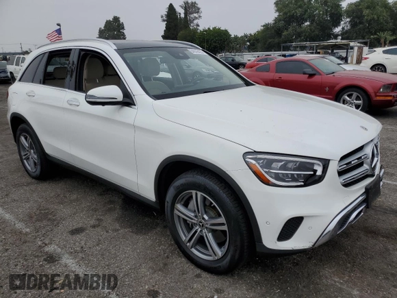 2022 Mercedes-Benz GLC 300 with VIN W1N0G8DB1NG078798, listed as a Copart auction lot 64029425 with 15,514 mi miles and Salvage title. Bid and sale history available at DreamBid. Image 4.