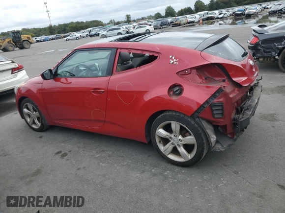 2014 Hyundai Veloster with VIN KMHTC6AD8EU199612, listed as a Copart auction lot 71808324 with 76,130 mi miles and Salvage Title. Bid and sale history available at carsss.com. Image 2.