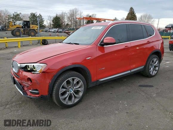 2015 BMW X3 xDrive28i with VIN 5UXWX9C52F0D47664, listed as a Copart auction lot 50085125 with 79,661 mi miles and Salvage Title. Bid and sale history available at carsss.com. Image 1.