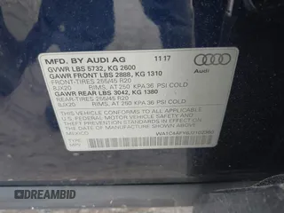 2018 Audi SQ5 Prestige with VIN WA1C4AFY6J2102360, listed as a IAAI auction lot 42302257 with 74,421 mi miles and . Bid and sale history available at DreamBid. Image 9.