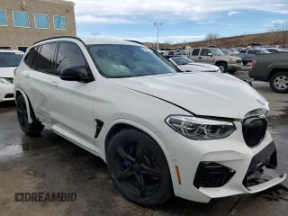 2020 BMW X3 M Competition with VIN 5YMTS0C06L9B27171, listed as a Copart auction lot 86445614 with 39,566 mi miles and Salvage Title. Bid and sale history available at carsss.com. Image 4.