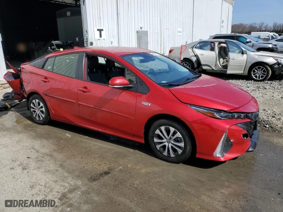 2021 Toyota Prius Prime LE with VIN JTDKAMFP9M3181539, listed as a Copart auction lot 48725835 with NaN miles and Salvage Title. Bid and sale history available at carsss.com. Image 4.