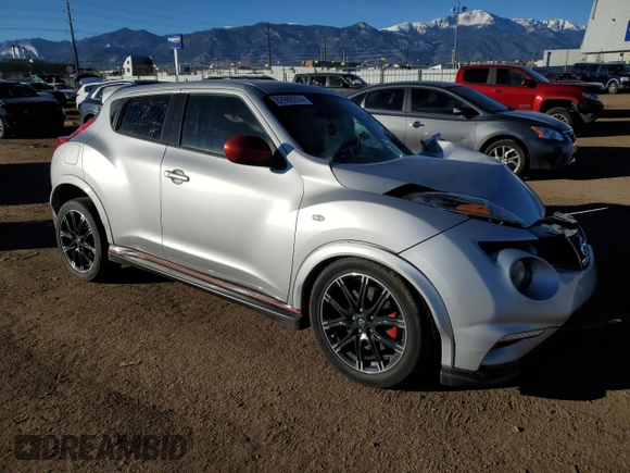 2014 Nissan Juke NISMO RS with VIN JN8DF5MV4ET150707, listed as a Copart auction lot 82986974 with Not Provided miles and Salvage Title. Bid and sale history available at carsss.com. Image 4.