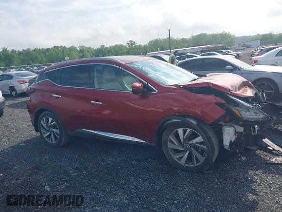 2019 Nissan Murano SL z VIN 5N1AZ2MSXKN122450, wystawiony jako IAAI lot #42193004 z przebiegiem 35 388 mil mil oraz . Historia ofert i sprzedaży dostępna na DreamBid. Obrazek 13.