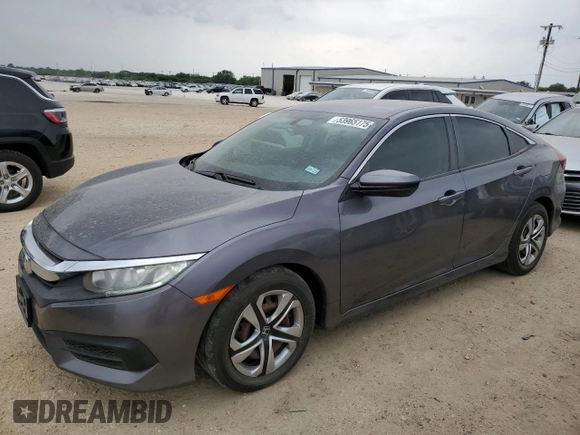 2017 Honda Civic LX z VIN 19XFC2F53HE043251, wystawiony jako Copart lot #53965175 z przebiegiem 91 156 mil mil oraz Czysty tytuł • Clean title. Historia ofert i sprzedaży dostępna na DreamBid. Obrazek 1.