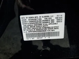 2014 Acura MDX z VIN 5FRYD4H22EB033626, wystawiony jako Copart lot #56412005 z przebiegiem 105 639 mil mil oraz Szkoda całkowita • Salvage title. Historia ofert i sprzedaży dostępna na DreamBid. Obrazek 13.