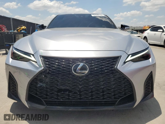 2023 Lexus IS 350 F Sport with VIN JTHGZ1B22P5069924, listed as a Copart auction lot 57846165 with 19,862 mi miles and Salvage title. Bid and sale history available at DreamBid. Image 5.