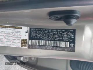 2006 Toyota Prius with VIN JTDKB22U767528651, listed as a IAAI auction lot 40373746 with 1 mi miles. Bid and sale history available at carsss.com. Image 9.