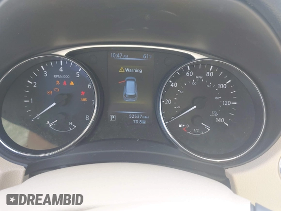 2015 Nissan Rogue SL with VIN 5N1AT2MT1FC766074, listed as a IAAI auction lot 41908829 with 52,537 mi miles. Bid and sale history available at carsss.com. Image 7.