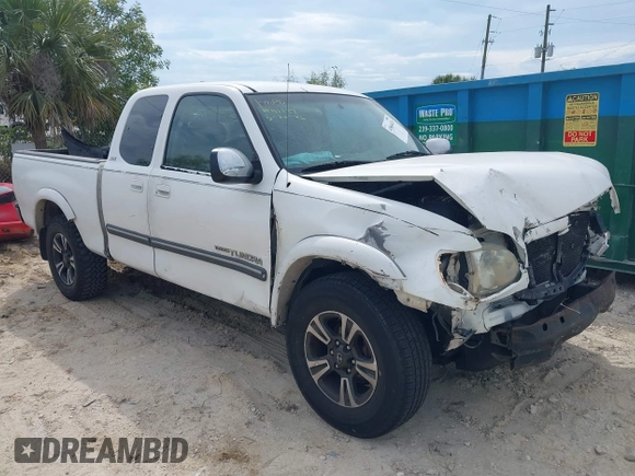 2003 Toyota Tundra SR5 with VIN 5TBRT34123S437236, listed as a IAAI auction lot 41864426 with 266,025 mi miles and . Bid and sale history available at DreamBid. Image 1.