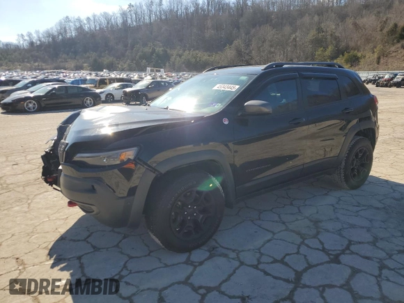 2021 Jeep Cherokee Trailhawk with VIN 1C4PJMBX6MD110109, listed as a Copart auction lot 45343445 with 93,124 mi miles and Salvage title. Bid and sale history available at DreamBid. Image 1.
