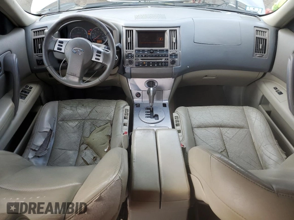 2005 Infiniti FX with VIN JNRAS08W25X213523, listed as a Copart auction lot 57257985 with 180,948 mi miles and Salvage title. Bid and sale history available at DreamBid. Image 8.