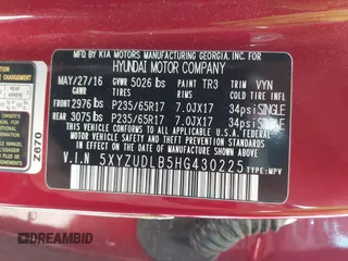 2017 Hyundai Santa Fe 2.4L с VIN 5XYZUDLB5HG430225, выставлен на аукционе IAAI как лот 42335166 с пробегом 56 346 миль миль и . История ставок и продаж доступна на DreamBid. Изображение 9.