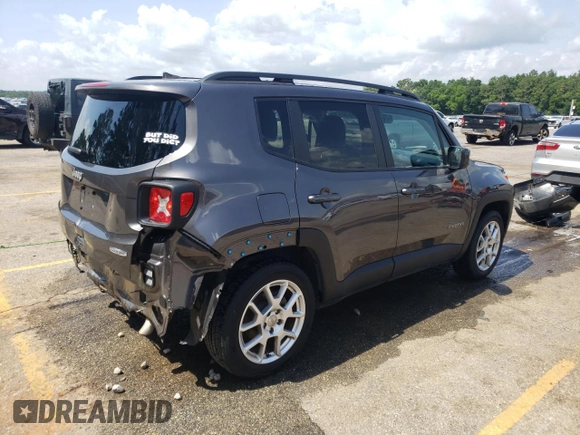 2020 Jeep Renegade Latitude with VIN ZACNJABB2LPL86875, listed as a Copart auction lot 57559765 with 59,806 mi miles and Salvage title. Bid and sale history available at DreamBid. Image 3.