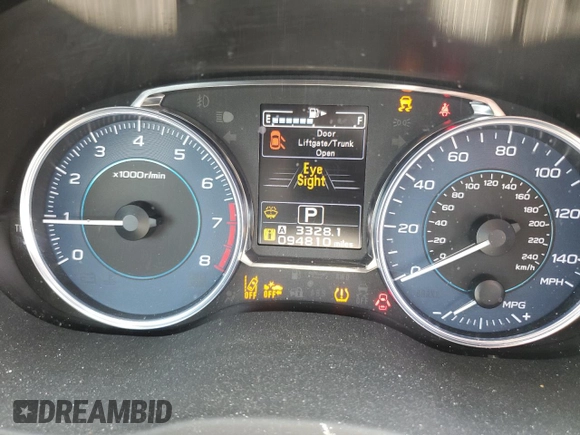 2017 Subaru Crosstrek Limited with VIN JF2GPANC1H8270971, listed as a Copart auction lot 57546835 with 94,810 mi miles and Salvage title. Bid and sale history available at DreamBid. Image 9.