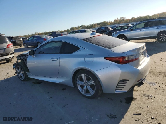 2015 Lexus RC 350 with VIN JTHSE5BC1F5000551, listed as a Copart auction lot 76241364 with 109,600 mi miles and Salvage Title. Bid and sale history available at carsss.com. Image 2.