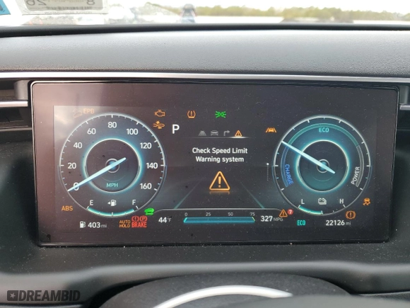 2022 Hyundai Tucson Hybrid Limited with VIN KM8JECA15NU076095, listed as a Copart auction lot 49708725 with 22,126 mi miles and Salvage Title. Bid and sale history available at carsss.com. Image 9.