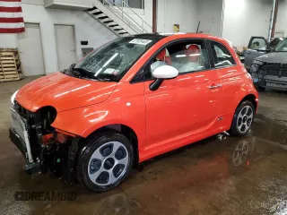 2015 FIAT 500e with VIN 3C3CFFGEXFT522943, listed as a Copart auction lot 87926465 with 19,544 mi miles and Salvage Title. Bid and sale history available at carsss.com. Image 1.