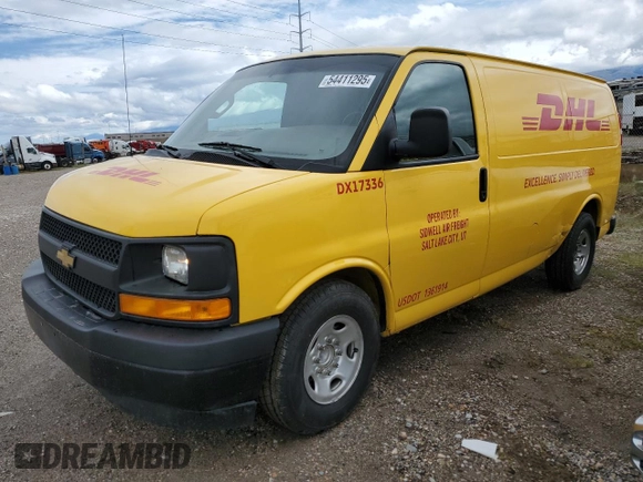 2017 Chevrolet Express Cargo z VIN 1GCWGAFF6H1336863, wystawiony jako Copart lot #54411295 z przebiegiem 267 223 mil mil oraz Szkoda całkowita • Salvage title. Historia ofert i sprzedaży dostępna na DreamBid. Obrazek 1.