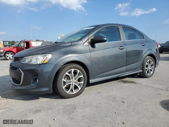 2017 Chevrolet Sonic LT with VIN 1G1JD5SB5H4104243, listed as a Copart auction lot 73046754 with 93,089 mi miles and Salvage Title. Bid and sale history available at carsss.com. Image 1.