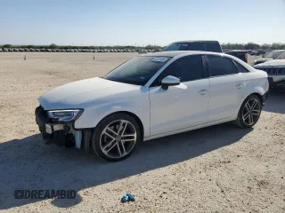2019 Audi A3 Sedan Premium with VIN WAUAUGFF3KA118230, listed as a Copart auction lot 49153105 with 48,985 mi miles and Salvage Title. Bid and sale history available at carsss.com. Image 1.