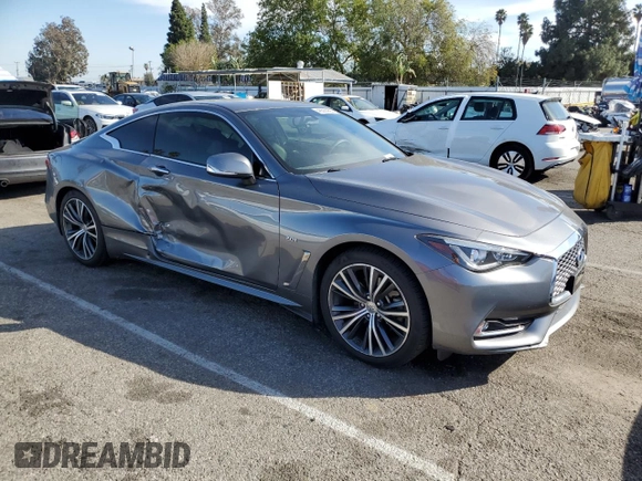 2018 Infiniti Q60 Luxe with VIN JN1CV7EK6JM200329, listed as a Copart auction lot 46535955 with 54,059 mi miles and Salvage Title. Bid and sale history available at carsss.com. Image 4.
