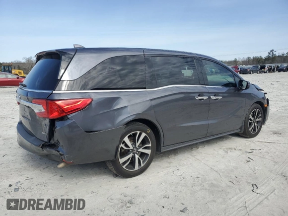 2020 Honda Odyssey Elite with VIN 5FNRL6H91LB023846, listed as a Copart auction lot 48240135 with 92,400 mi miles and Salvage title. Bid and sale history available at DreamBid. Image 3.